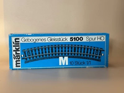 MARKLIN HO 5100 Curved M Train Track box of 10 - Image 1 of 2