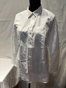 Talbots White Oxford Shirt, Classic Button Up, Notched Sides, Ladies Sz PM, NWT - Picture 1 of 5