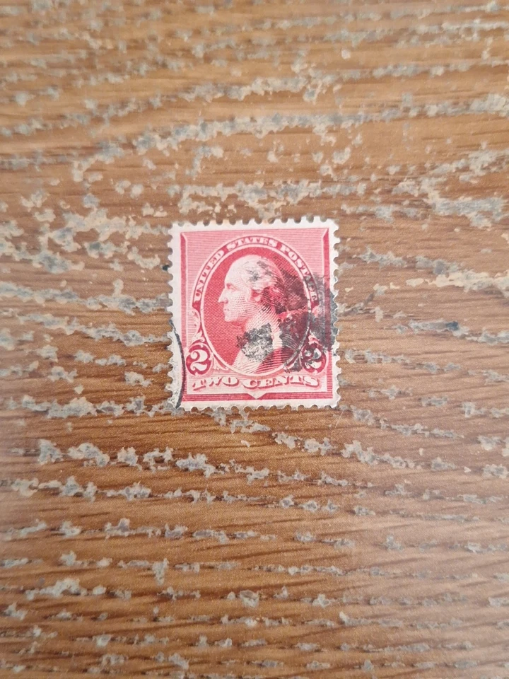 1890-93 US 2c Washington Stamp Used, SC#220 - Image 1 of 1