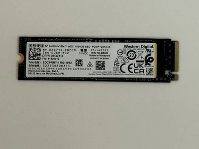 Western Digital 1TB NVMe PCIE SSD Hard Drive M.2 2280 Card Gen4 x4 - 1TB - NEW - Image 1 of 3