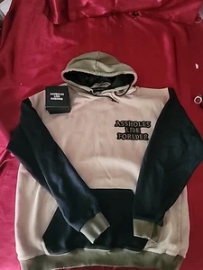 Assholes*s Live Forever Hoodie Mens L Tan Beige Pullover Sweater And Watch - Picture 1 of 9