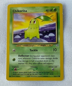 Pokémon TCG Chikorita Neo Genesis 53 Regular 1st Edition Common - Picture 1 of 2