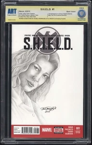 S.H.I.E.L.D. #1 CUBIERTA BOCETO DIBUJADA A MANO - 1ST SIMMONS - CBCS Rosel Rodriguez '15 - Imagen 1 de 3