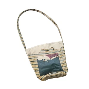 Boho Leder Patchwork Fransen Schultertasche Handtasche Festival Art to Wear Hippie - Bild 1 von 9