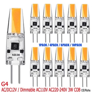 1-10x G4 LED COB Lampe 3W Birnen AC/DC 12V Halogenlicht Stiftsockel Leuchtmittel - Bild 1 von 20