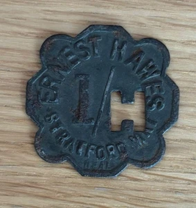 STRATFORD MARKET ERNEST HAWES TEN 1 SHILLINGS TOKEN - Picture 1 of 2
