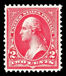 Scott 279B 1897 2c Red Washington Mint VF OG NH Cat $30 - Picture 1 of 1