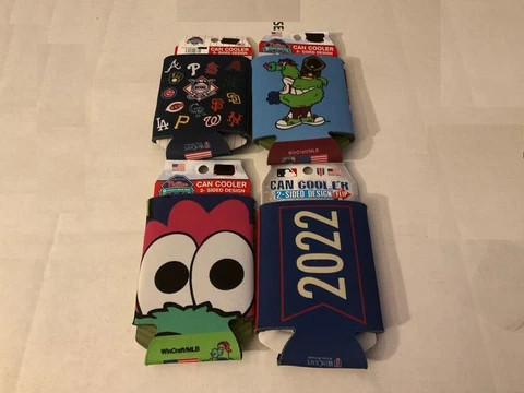 PHILLIES~KOOZIE-COOLER PHANATIC~2022 NL CHAMPS~1980 WS-ALL MLB TEAMS LOGO SGA Cover