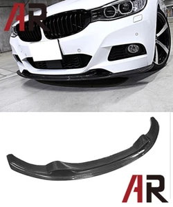 Fit 12-17 F34 GT 320i 328i 335i M Sport 3D Style Carbon Fiber Front Bumper Lip - Picture 1 of 2