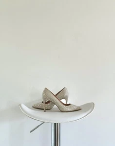 LYN luxury high heel : Silver Glitter Stiletto AU 7 EU38 Wedding, Formal Parties - Picture 1 of 4