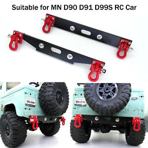 For MN D90 D91 D99S RC Car Upgrade Parts Metal Rear Bumper with Rescue Buckle