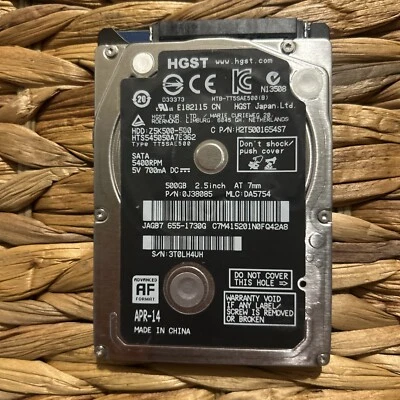 Apple HGST 500GB Internal 5400RPM 2.5" (0J38085) HDD - Pre-Owned - Image 1 of 2