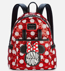 Mini sac à dos rouge Disney Parks Loungefly Minnie Mouse paillettes polka point - NEUF