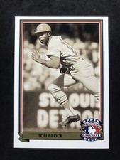 1992 Upper Deck Heroes #H6 - Lou Brock - St. Louis Cardinals HOFer - NRMT