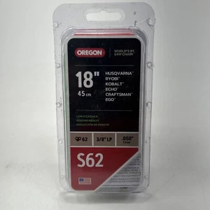 Oregon S62 Low Kickback Chain Saw 18" Chain 3/8" LP .050" - Picture 1 of 2