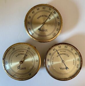 Vintage Verichron Weather Station Analog Gauges Thermometer Barometer Hygrometer
