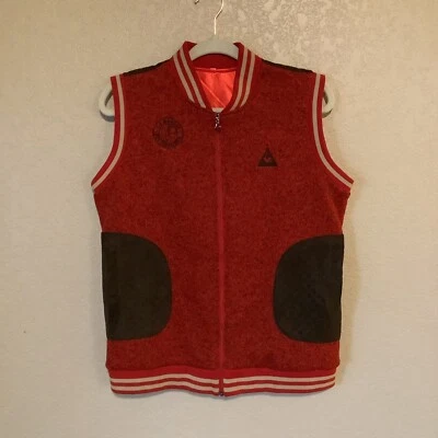 Le Coq Sportif Vest Men Small Red La Marques des Tricolores Logo - Image 1 of 4