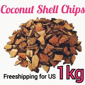 COCONUT SHELL CHIPS ECO FRIENDLY 100% NATURAL PURE PRODUCT CEYLON 1kg