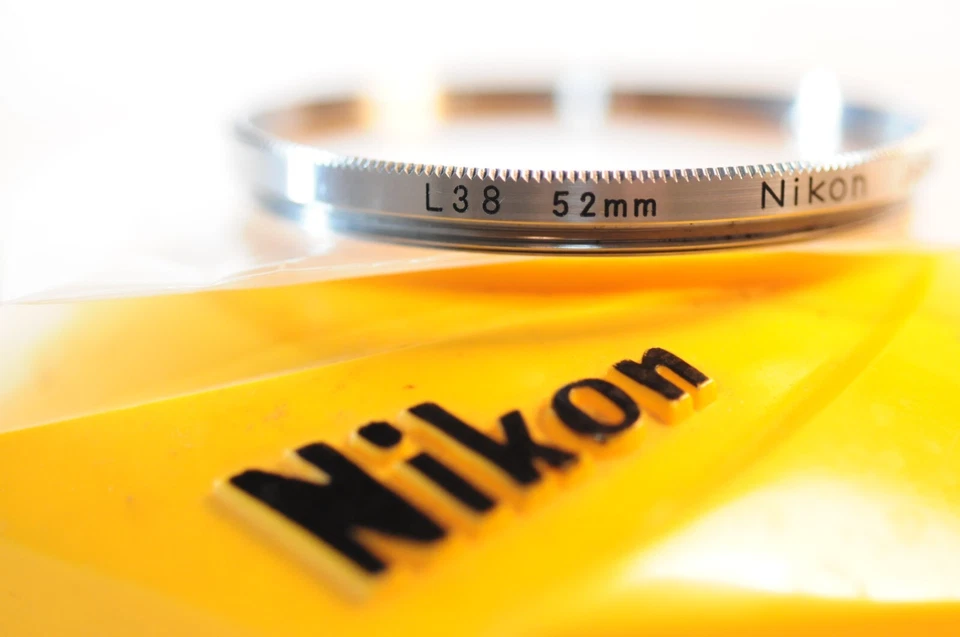 Nikon 52mm L38 UV Silver Chrome early filter for 5cm f/2 Tick mark RF lens RARE - Image 1 of 4
