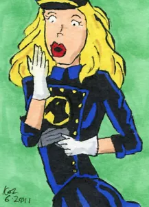 LADY BLACKHAWK Sketch Card by Korey Watkins, Birds Of Prey, Blackhawks - Picture 1 of 1