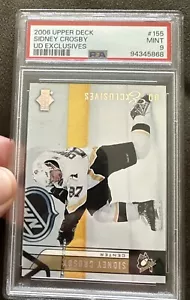 2006 UPPER DECK UD EXCLUSIVES SIDNEY CROSBY PSA 9 5/100 RARE - Picture 1 of 4