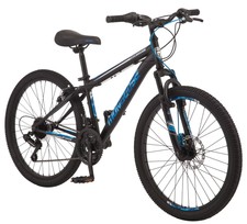 blue and white mongoose bike