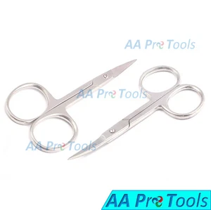 Cuticle Nail Scissors Curved & Straight Manicure Pedicure Scissors Set of 2 - Picture 1 of 2