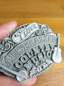 "I Love Australian Country Music" Belt Buckle Country Music Dave Richardson No37 - Picture 1 of 6