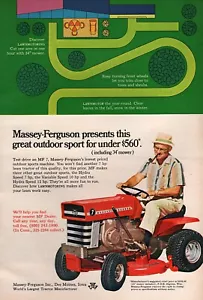 Tractor de jardín Massey Ferguson MF-7 1969 anuncio en color original - Imagen 1 de 1