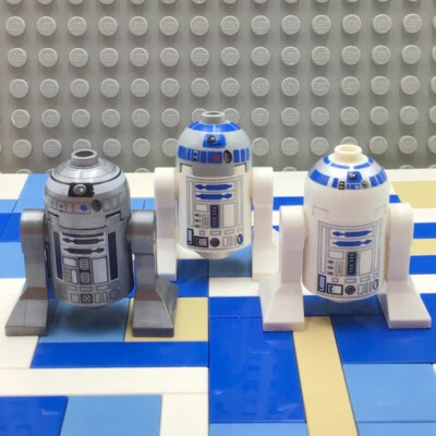 LEGO Star Wars Droid Lot Astromech R2-Q2 Silver R2-D2 Gray sw0028 sw0217 sw0303 - Image 1 of 4