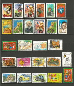 France 2001 et après 25 timbres oblitérations rondes /TR6713 - Imagen 1 de 1