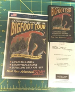 Juego de parches y postales Backwoods Adventure Bigfoot Tour - Lantern Press - Imagen 1 de 4