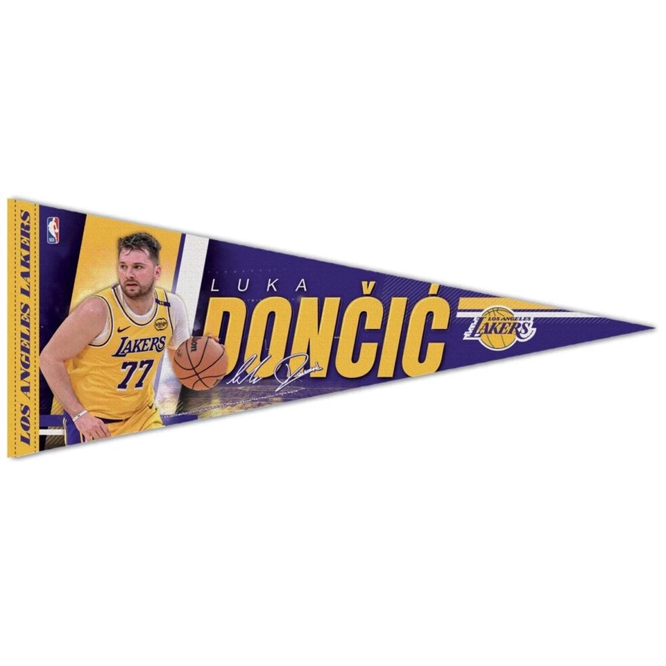 LUKA DONCIC #77 LOS ANGELES LAKERS ROLL UP PREMIUM FELT PENNANT 12"x30" WINCRAFT - Image 1 of 1