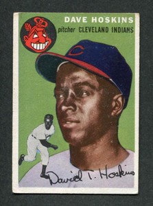 1954 Topps #81 Dave Hoskins Cleveland Indians Rookie Baseball Card