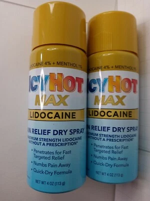 Spray seco para aliviar el dolor Icy Hot Max, 4, OZ (PAQUETE DE 2 PAQUETES) Foto 1 de 3