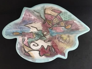 ABSTRACT POTTERY BOWL HARRIS CIES SIGNED 1994 ABSTRACT CUBIST ART ECLECTIC COOL - Picture 1 of 10