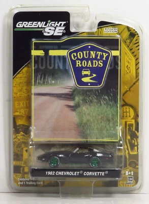 Chevrolet 82 Corvette Chase 1982 Greenlight SE County Roads Green Machines 1:64 Foto 1 de 4