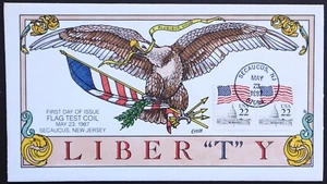 U.S. Used #2115b 22c Flag Test Coil 1987 Collins First Day Cover (FDC) - Picture 1 of 1