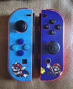 "Super Mario" Nintendo Switch Custom Joy-Con's Controllers Unique Design Rare - Picture 1 of 4