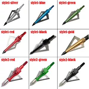 100/125 Gr Broadheads Arrowheads Screw-in Arrow Heads for Hunting Arrows - Picture 1 of 74