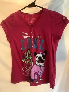 Faded Glory Mädchen Hund Shirt Größe 10-12 "I'm Sooo Cool 4 School" T-Shirt - Bild 1 von 4