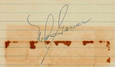 “Detroit Tigers" Ned Garver Hand Signed 3X5 Card COA - Image 1 of 2