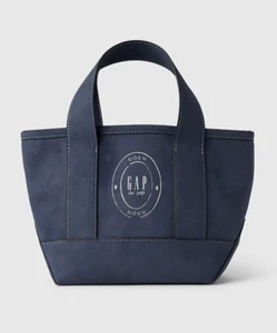 NWT Gap × DÔEN $79.95 Vegan Suede Tote Bag, Navy Blue, One Sz - Picture 1 of 8