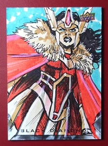 2020 Marvel Black Diamond SKT-1 Thor Hand-Drawn 1/1 Sketch Card Giovanni Ricco - Picture 1 of 3