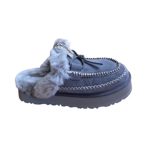 UGG Ciabatte da donna Disquette Alpine Thunder Cloud scamosciate scarpe con plateau 1158260
