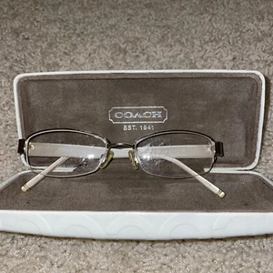 Coach Glasses Cream Signature Frame With Case - Picture 1 of 4