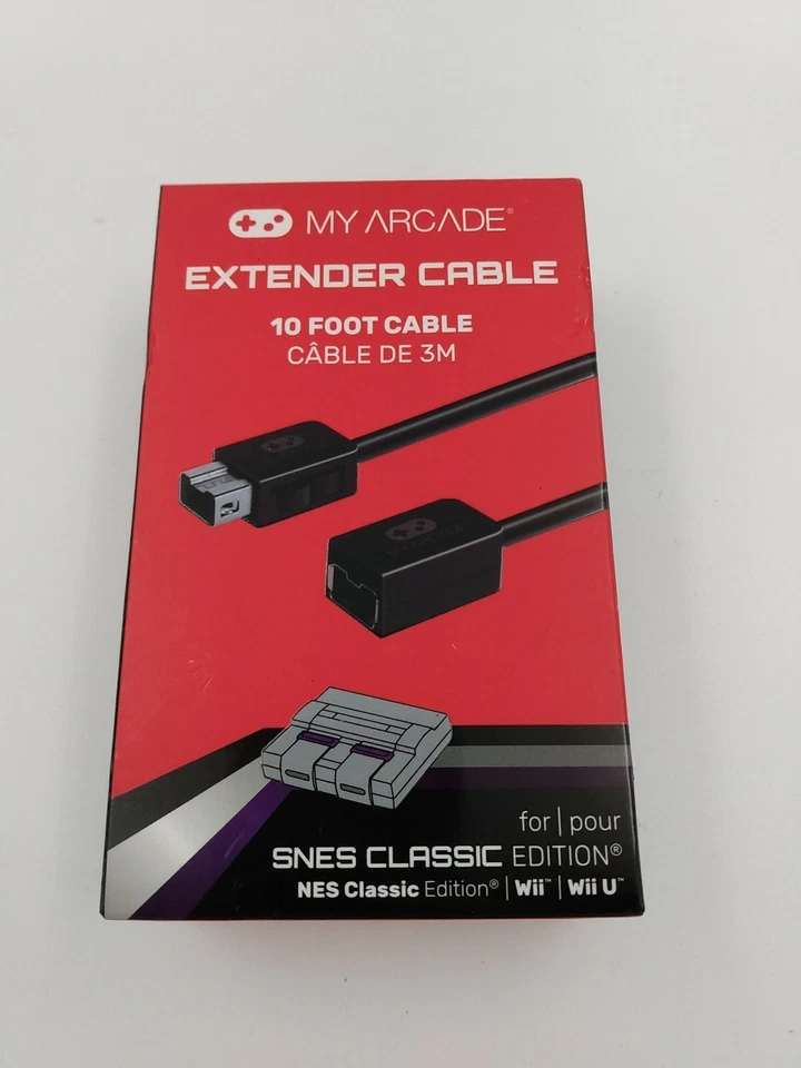 My Arcade Extender Cable 10 Foot Cable For NES Classic Edition or Wii/Wii U - Image 1 of 2