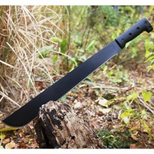 23" Fixed Blade Survival Machete w/ Sheath Hunting Jungle Knife Sword Tactical