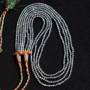 165 Cts Natural 4 Strand Labradorite Faceted Round Shape Beads Necklace SK13E470 - Picture 1 of 8