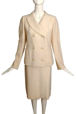 CHRISTIAN DIOR - TAL CUAL 1971 Traje Falda Alta Costura, Talla 6 Foto 1 de 4